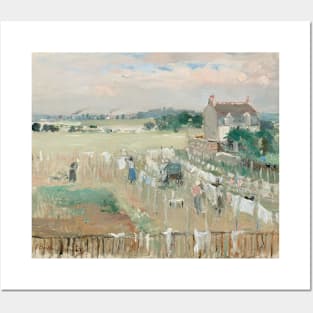 Hanging the Laundry out to Dry by Berthe Morisot Posters and Art